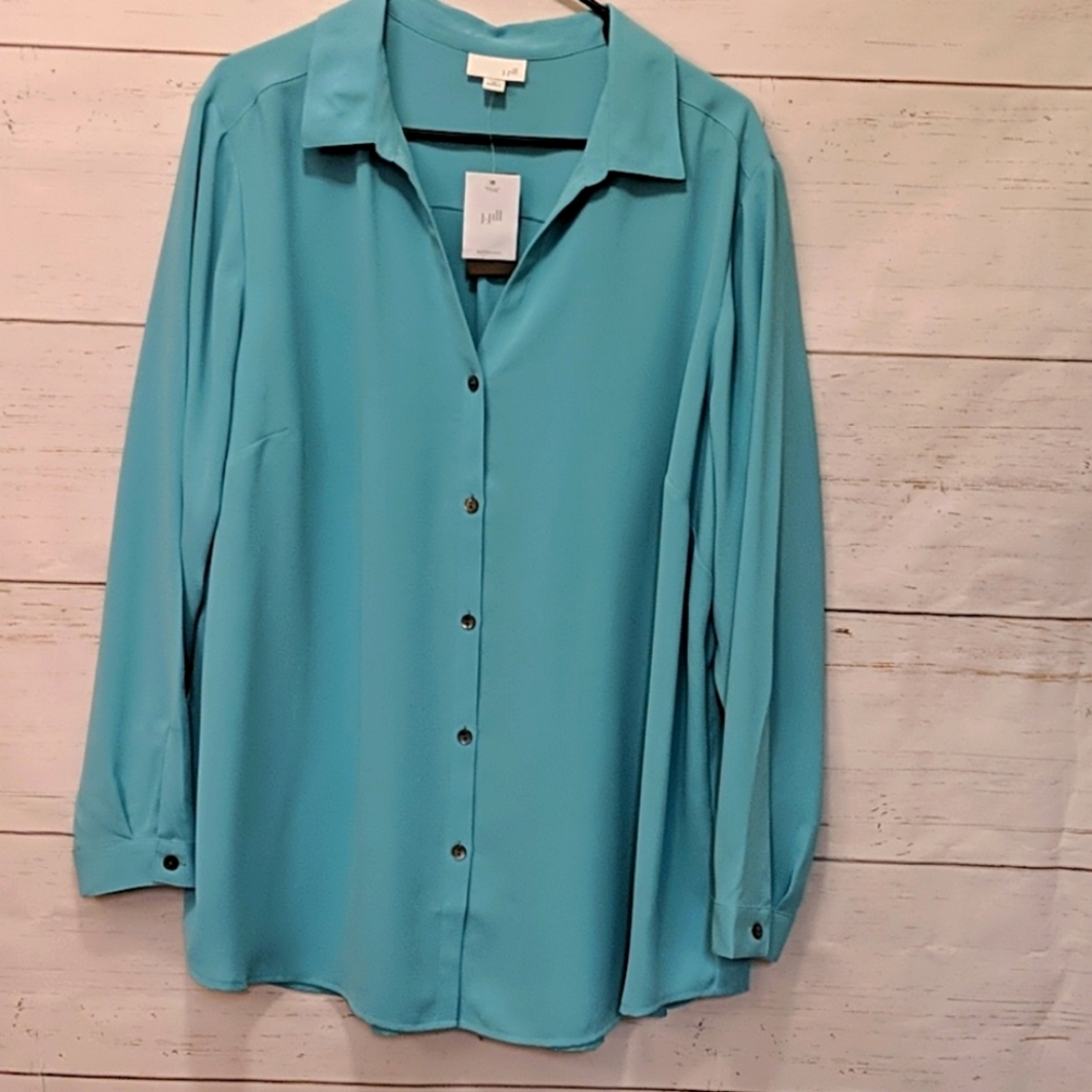 NWT J. Jill 2X LS blouse